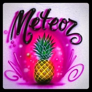 Kids Airbrush Tshirt Personalized Pineapple Shirt